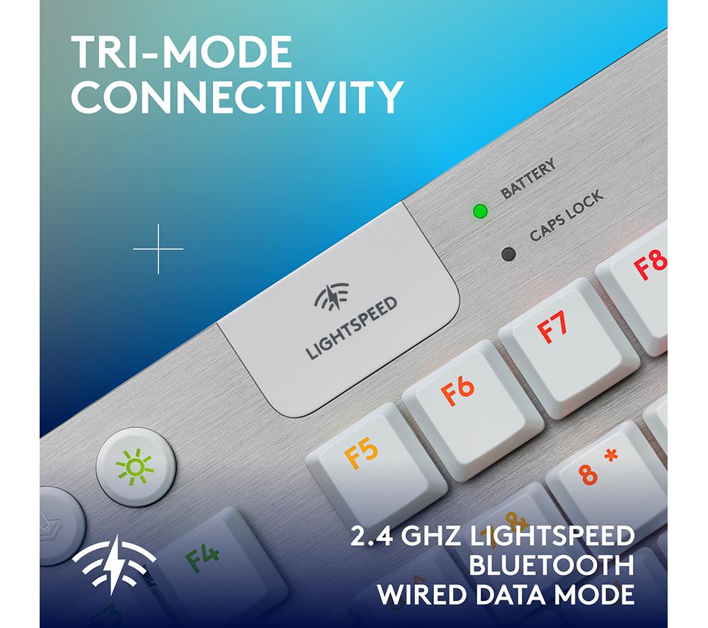 LOGITECH G915 X Lightspeed TKL Wireless Mechanical Gaming Keyboard - Tactile White image number 5 of 10