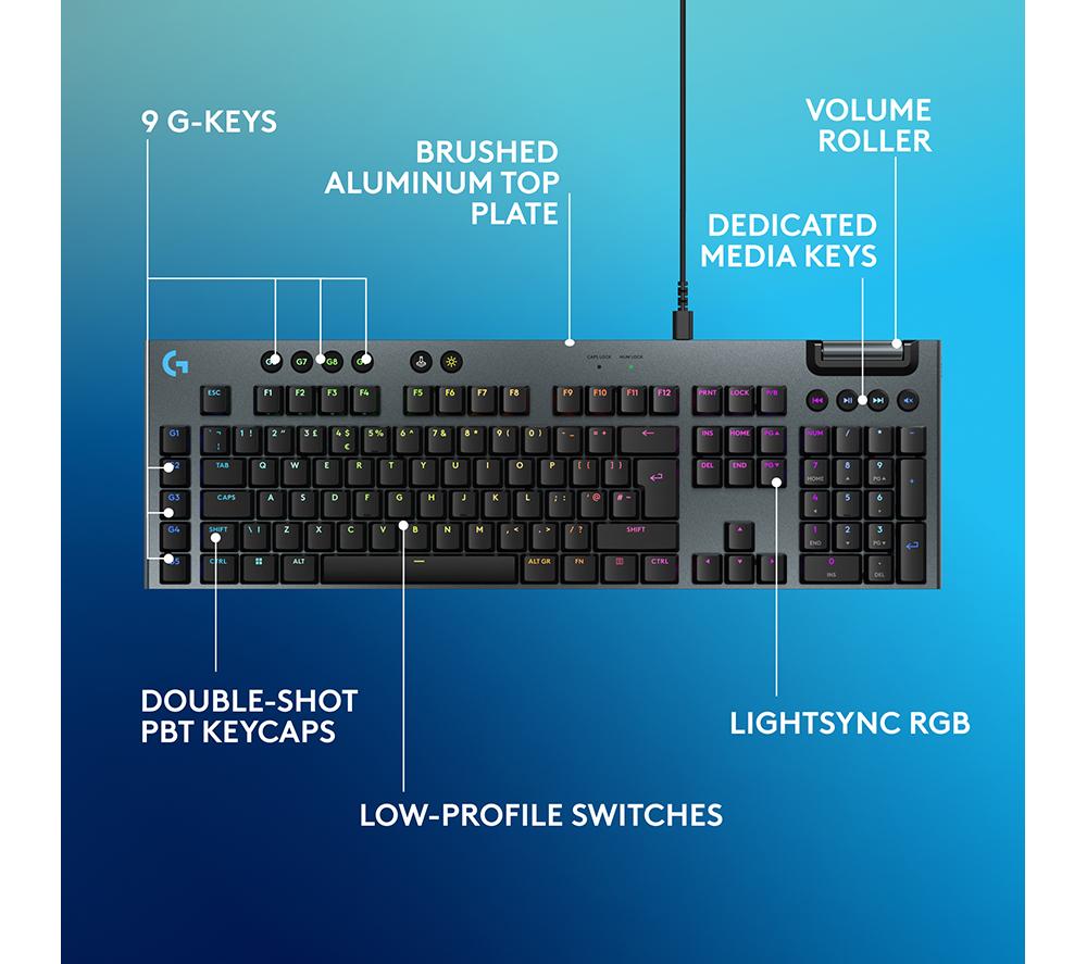 LOGITECH G915 X Mechanical Gaming Keyboard - Tactile Black image number 6 of 8
