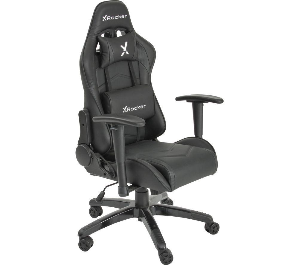 X ROCKER Agility Compact Junior Gaming Chair - Carbon Black, Black