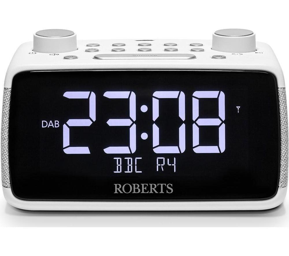 Roberts Ortus 4 Dabﱓ Clock Radio - White, White