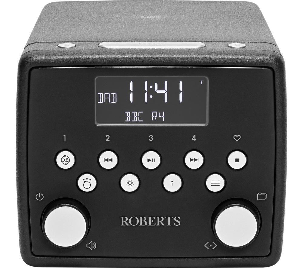 Roberts Sound 49 Dab / Fm Bluetooth Clock Radio - Black, Black