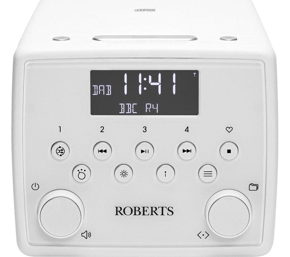 Roberts Sound 49 Dab / Fm Bluetooth Clock Radio - White, White