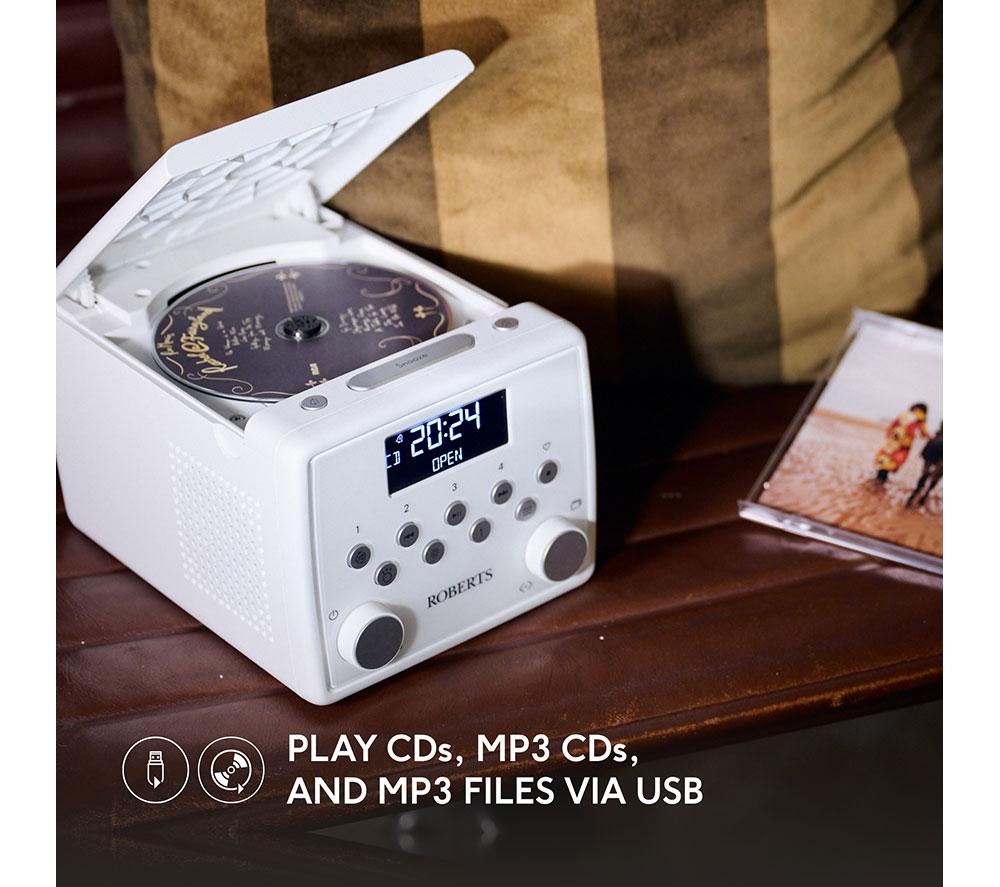 ROBERTS SOUND 49 DAB+ / FM Bluetooth Clock Radio - White image number 8 of 8
