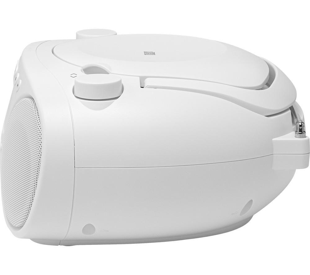ROBERTS Zoombox FM Portable FM/AM Boombox - White image number 2 of 4