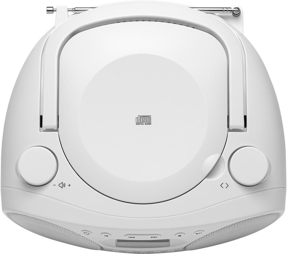 ROBERTS Zoombox FM Portable FM/AM Boombox - White image number 3 of 4