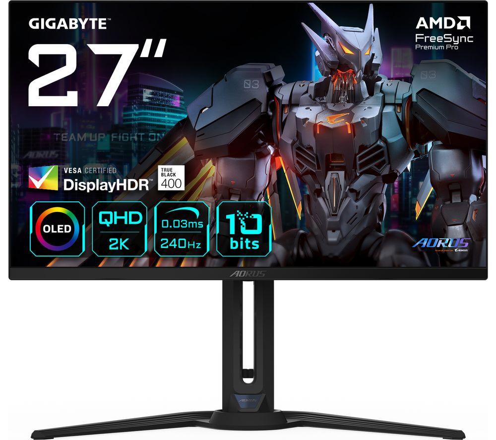 Buy GIGABYTE AORUS FO27Q2 Quad HD 27" QD-OLED Gaming Monitor - Black |  Currys