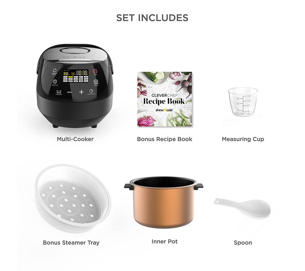 DREW & COLE CleverChef 14-in-1 Multicooker - Black image number 2 of 14