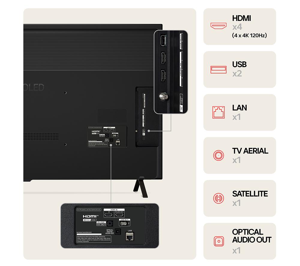 LG B4 48" OLED AI 4K HDR Smart TV 2024 - OLED48B46LA