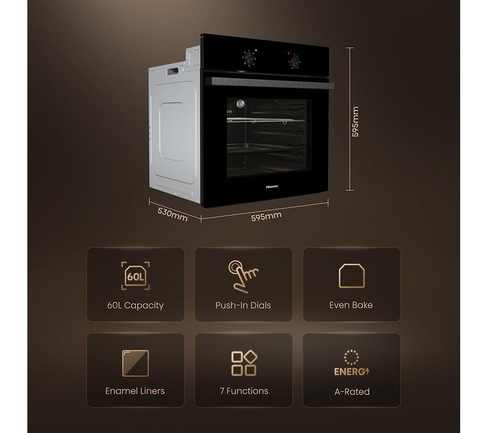 HISENSE BI62020ABGUK Electric Oven - Black image number 2 of 15