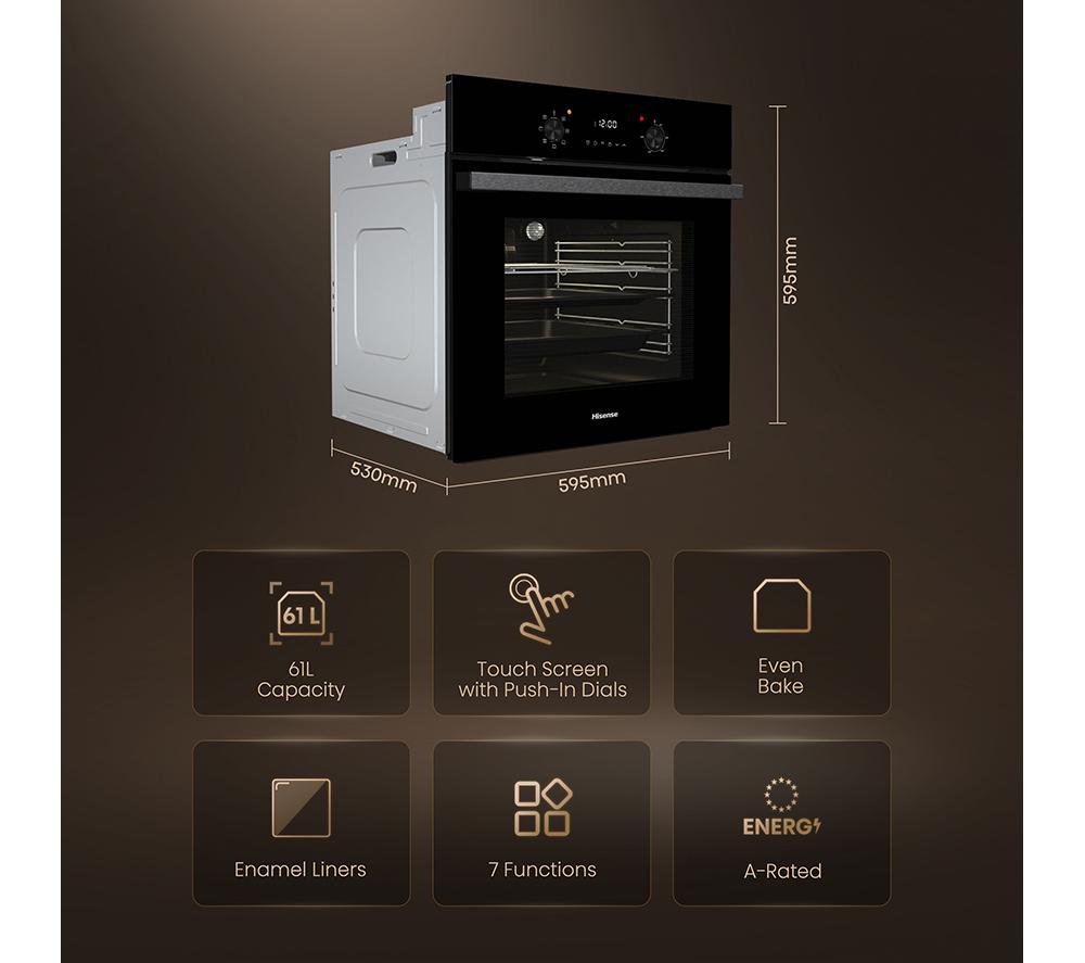 HISENSE BI62220ABGUK Electric Built-in Single Oven - Black image number 3 of 17