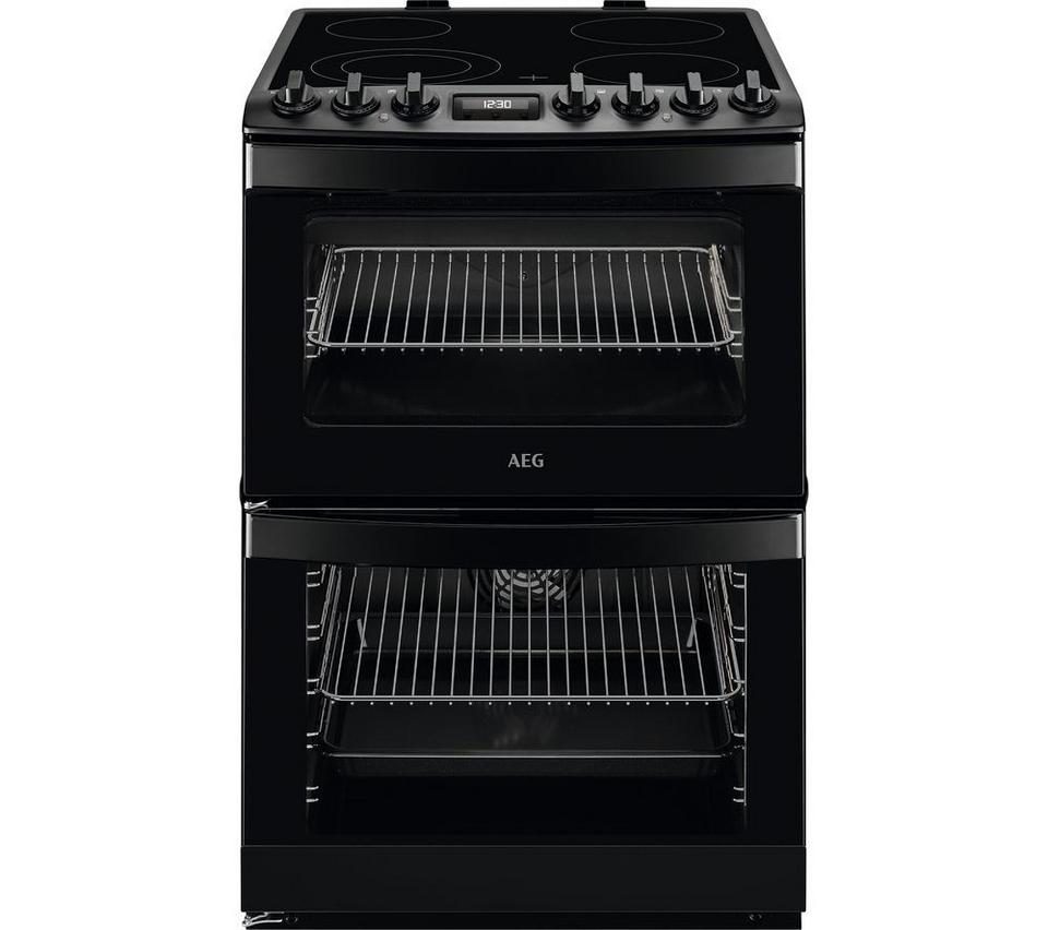 AEG 6000 SteamBake CCB6741MCB 60 cm Electric Ceramic Cooker - Matte Black