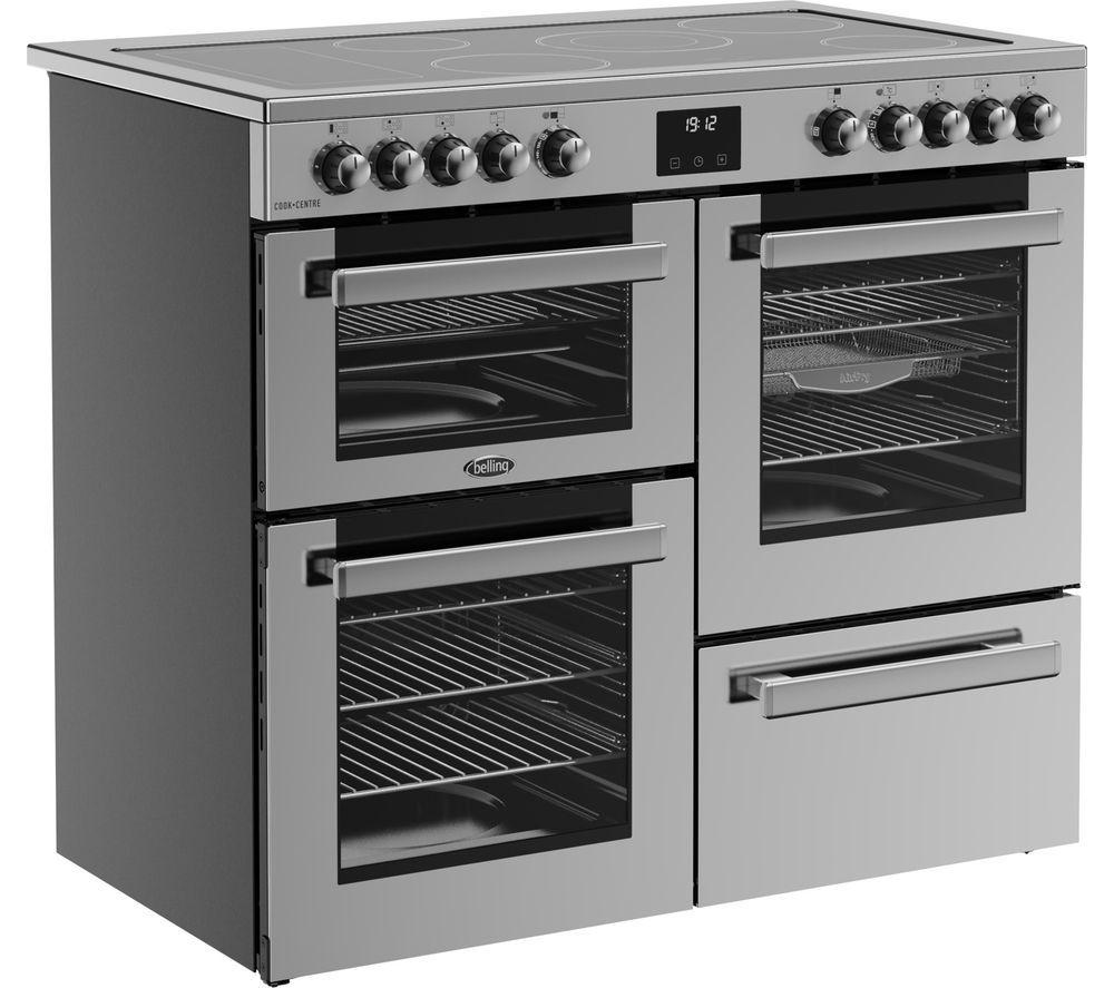 BELLING Cookcentre 100E Electric Ceramic Range Cooker - Stainless Steel & Chrome image number 2 of 18