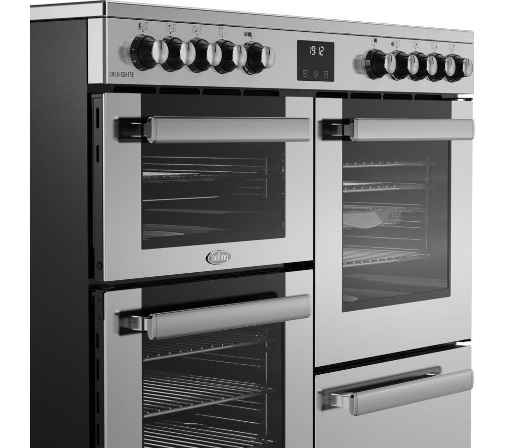 BELLING Cookcentre 100E Electric Ceramic Range Cooker - Stainless Steel & Chrome image number 3 of 18