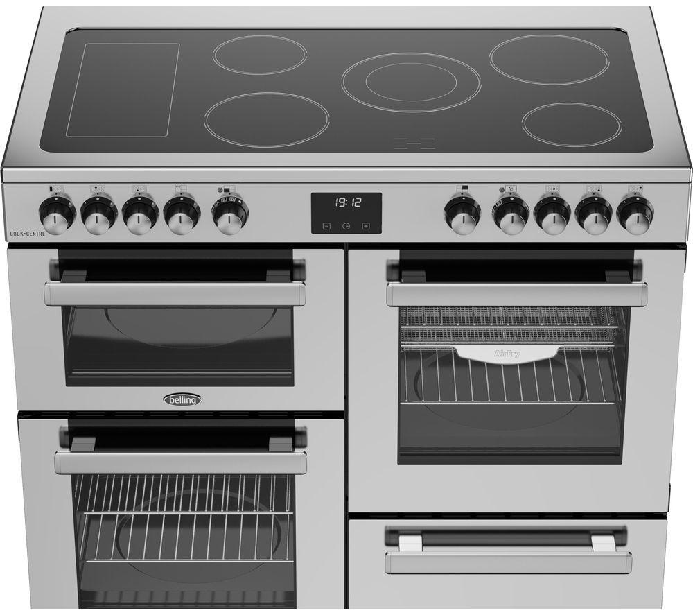 BELLING Cookcentre 100E Electric Ceramic Range Cooker - Stainless Steel & Chrome image number 4 of 18