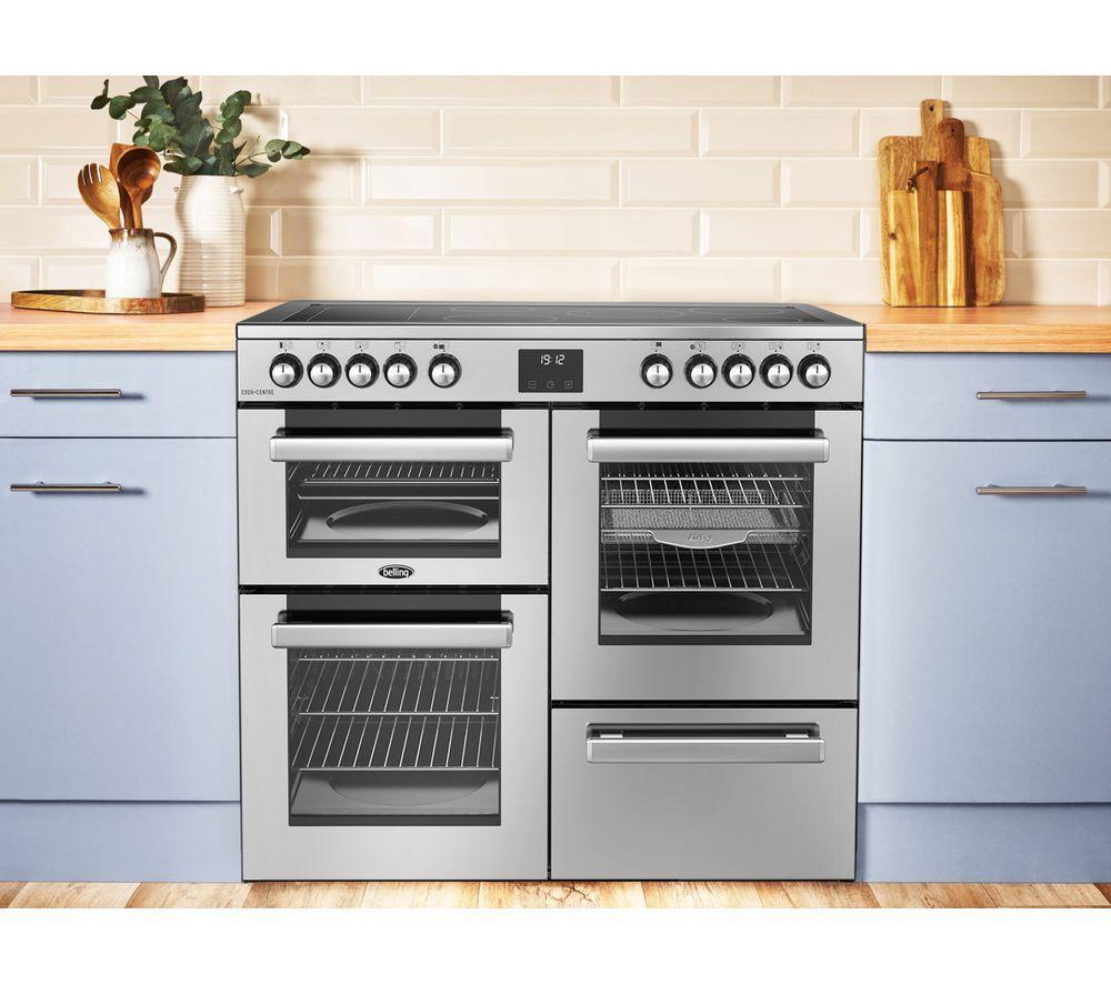BELLING Cookcentre 100E Electric Ceramic Range Cooker - Stainless Steel & Chrome image number 10 of 18