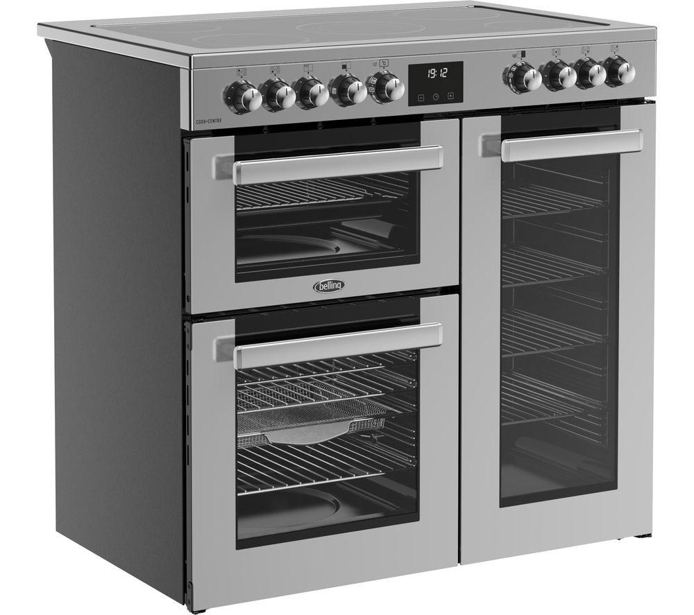 BELLING Cookcentre 90E Electric Ceramic Range Cooker - Stainless Steel & Chrome image number 3 of 19