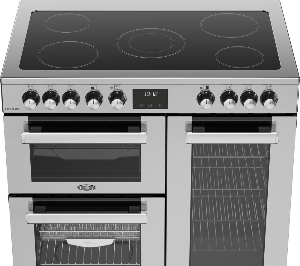 BELLING Cookcentre 90E Electric Ceramic Range Cooker - Stainless Steel & Chrome image number 7 of 19