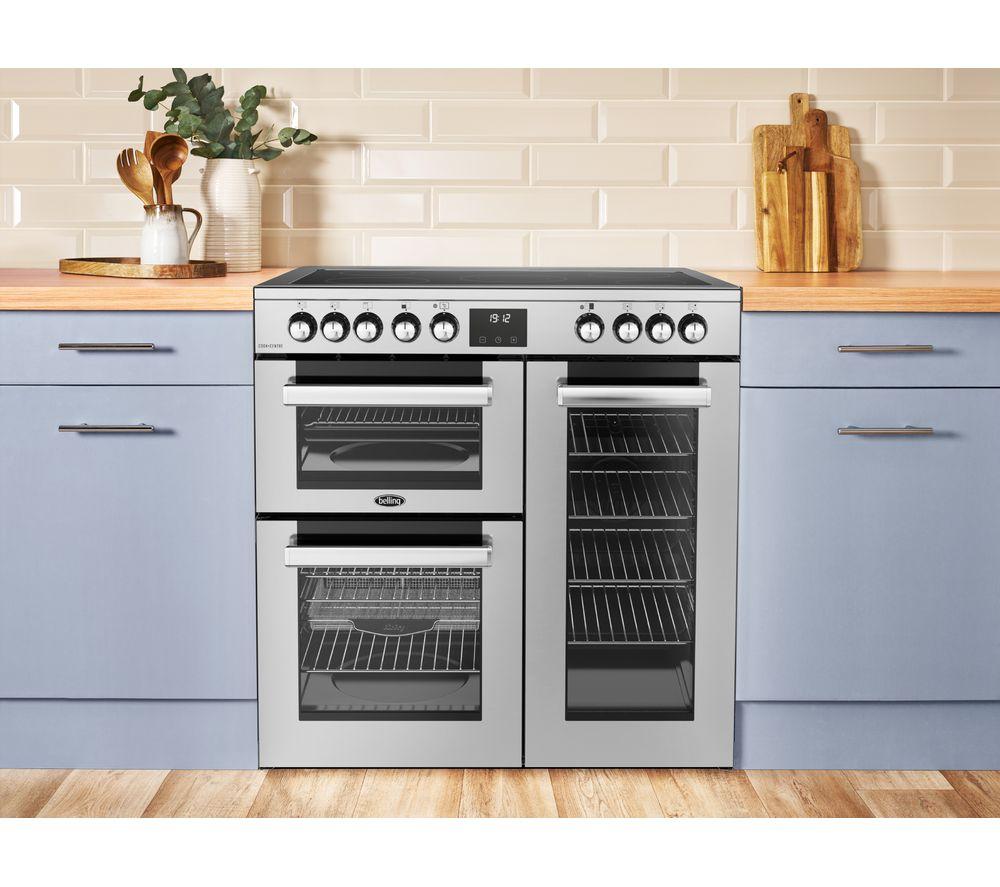 BELLING Cookcentre 90E Electric Ceramic Range Cooker - Stainless Steel & Chrome image number 10 of 19