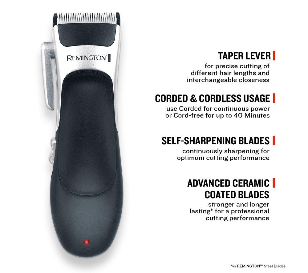 REMINGTON Stylist HC367 Hair Clipper - Black & Silver image number 2 of 10