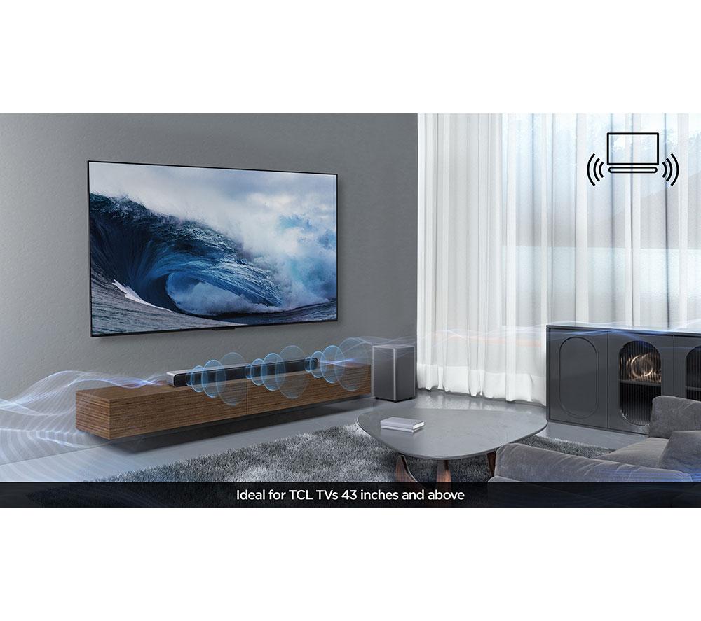 TCL S55HK 2.1 Wireless Compact Sound Bar with Dolby Atmos & DTS Virtual:X - Dark Titanium image number 6 of 23