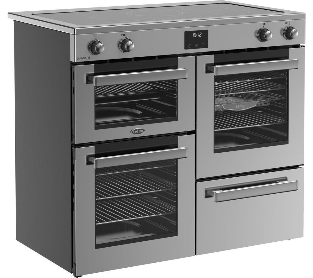 BELLING Cookcentre 100Ei Electric Induction Range Cooker - Stainless Steel & Chrome image number 2 of 19