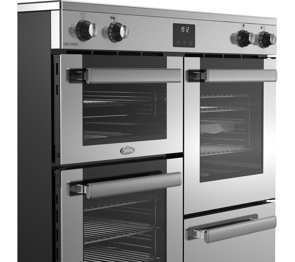 BELLING Cookcentre 100Ei Electric Induction Range Cooker - Stainless Steel & Chrome image number 5 of 19
