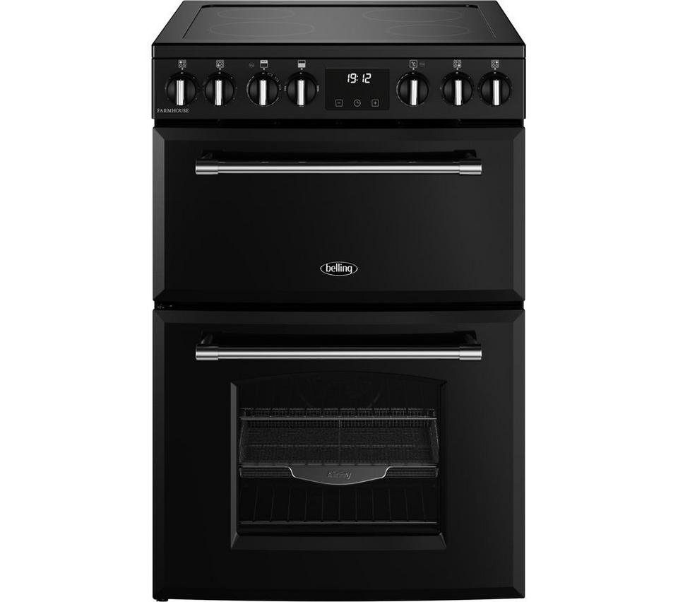 BELLING Farmhouse 60E Electric Ceramic Cooker - Black & Chrome