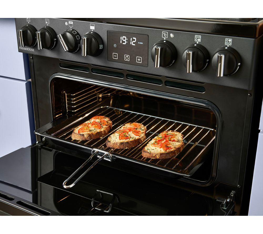 BELLING Farmhouse 60E Electric Ceramic Cooker - Black & Chrome image number 10 of 14
