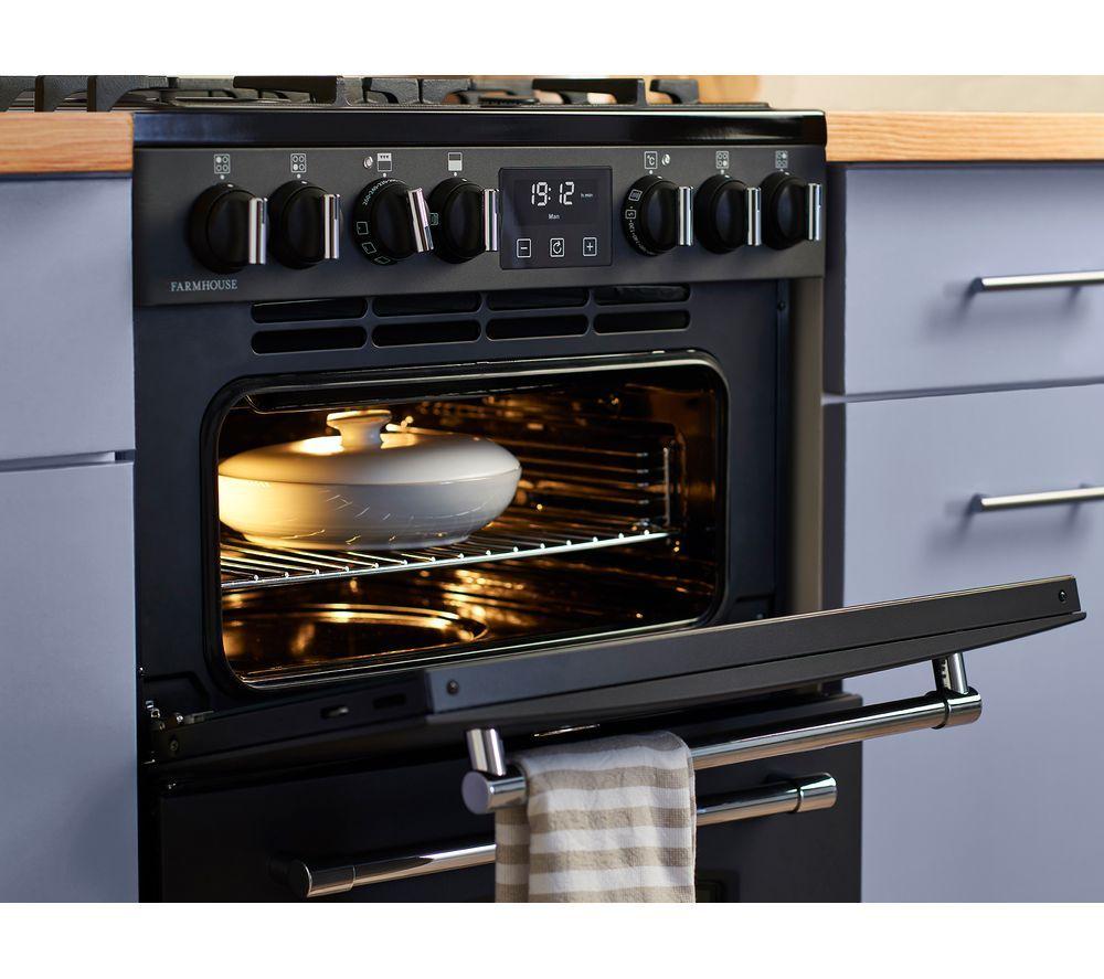 BELLING Farmhouse 60E Electric Ceramic Cooker - Black & Chrome image number 12 of 14