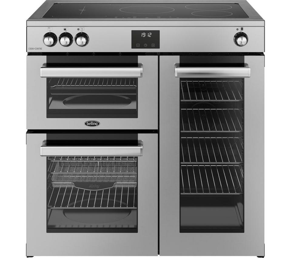 BELLING Cookcentre 90Ei Electric Induction Range Cooker - Stainless Steel