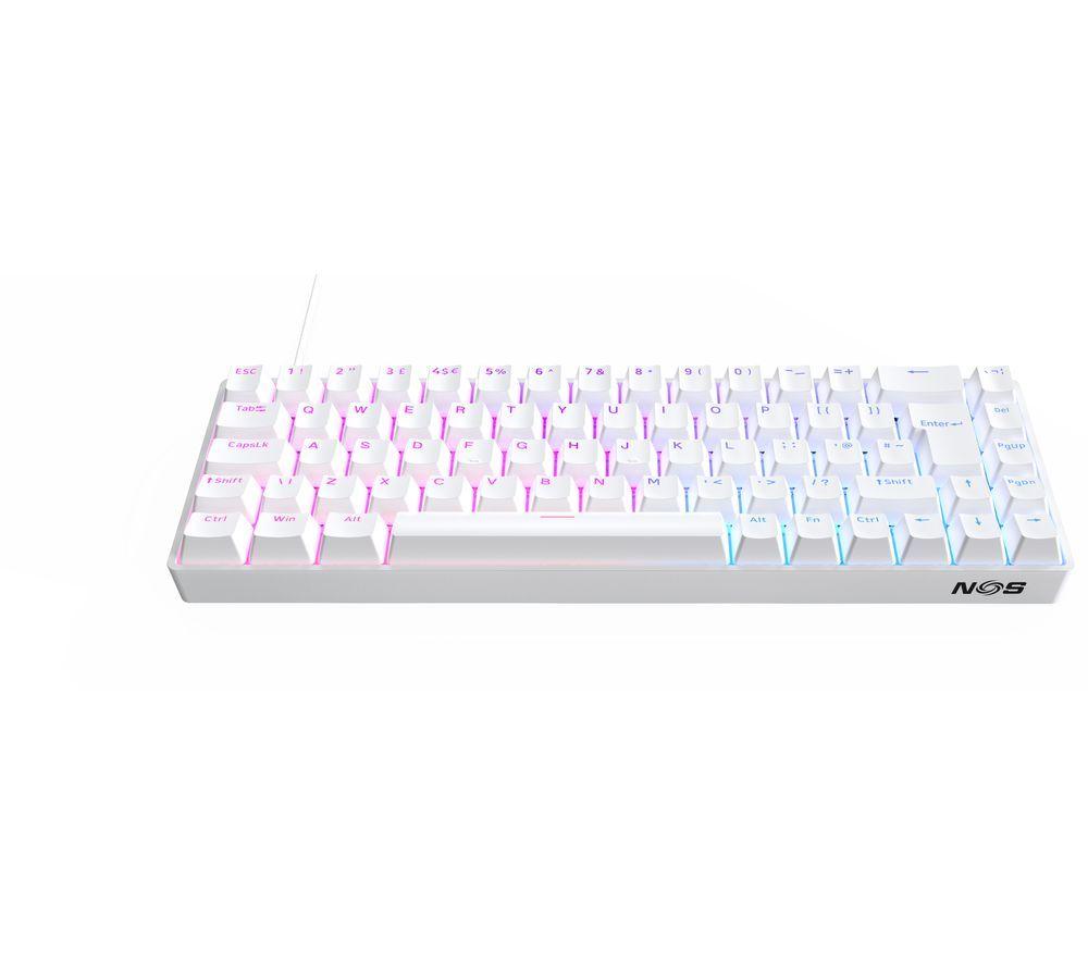 NOS C-800 Mini Magnetic 65 RGB Gaming Keyboard - White image number 2 of 4