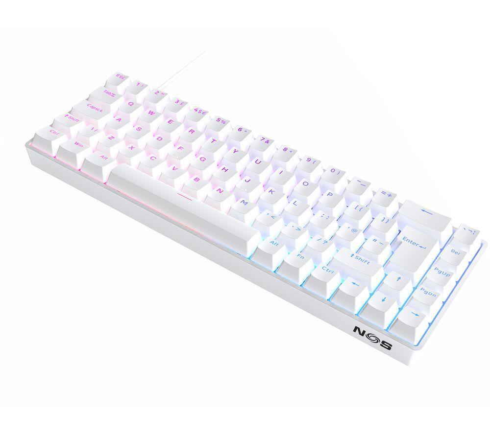 NOS C-800 Mini Magnetic 65 RGB Gaming Keyboard - White image number 3 of 4