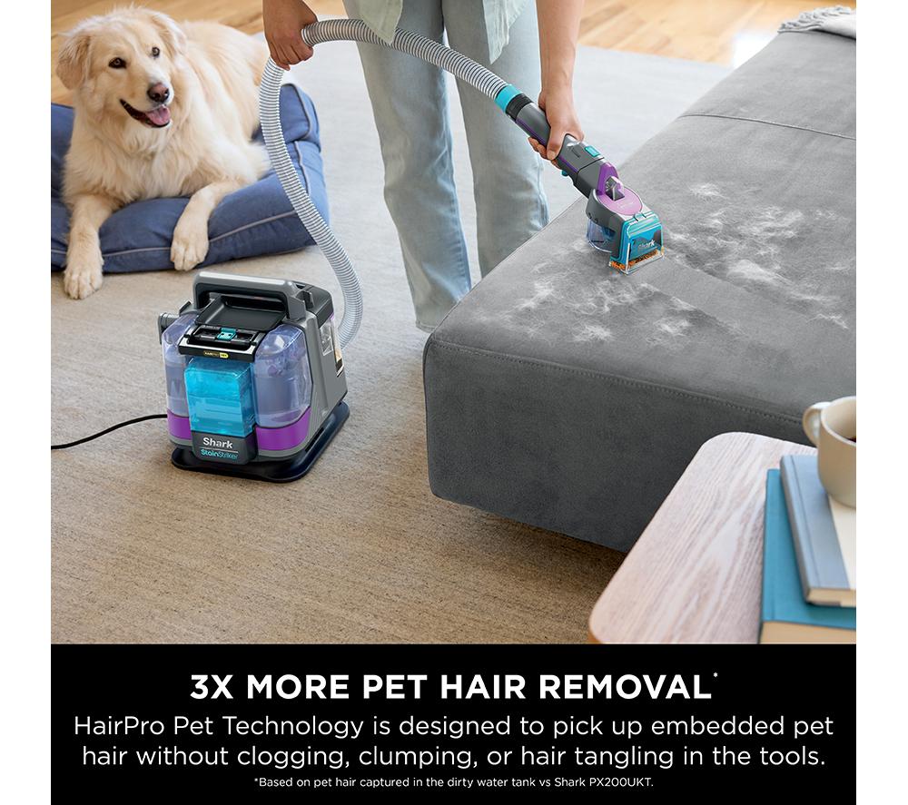 SHARK StainStriker HairPro PX250UKT Pet Carpet Cleaner - Dark Silver & Force Fuscia image number 3 of 10