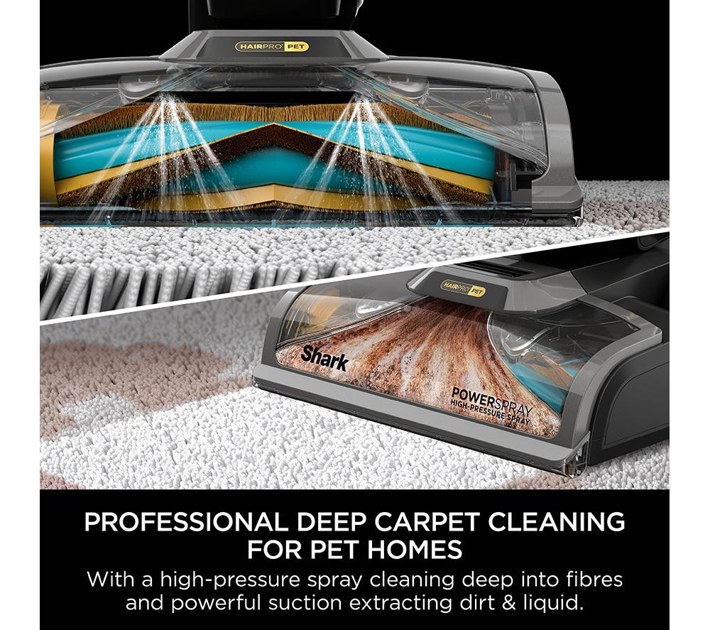 SHARK CarpetXpert HairPro Pet with StainStriker EX300UK Upright Carpet Cleaner - Silver & Fuchsia image number 3 of 9