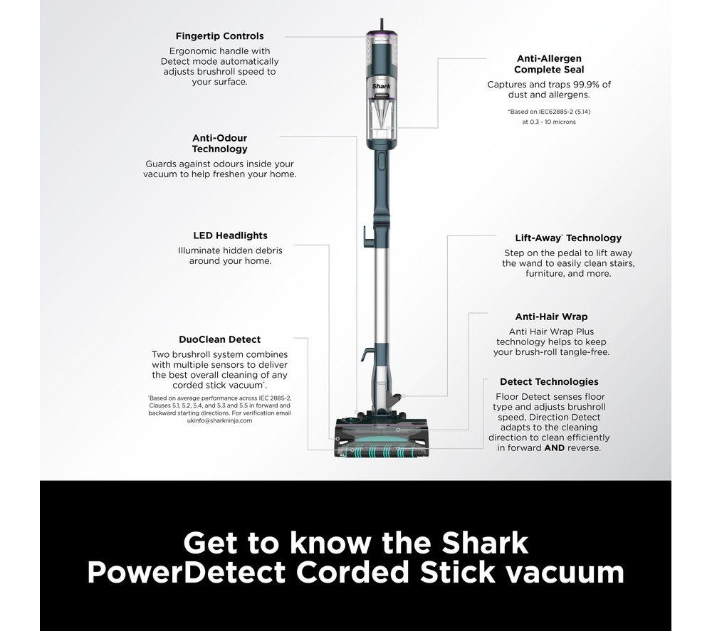 SHARK PowerDetect with DuoClean HZ4000UKT Upright Bagless Vacuum Cleaner - Black & Chrome image number 13 of 14