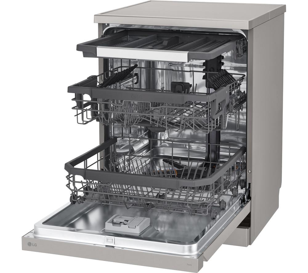 LG QuadWash DF355FP Full-Size WiFi-enabled Dishwasher - Platinum Silver image number 10 of 13