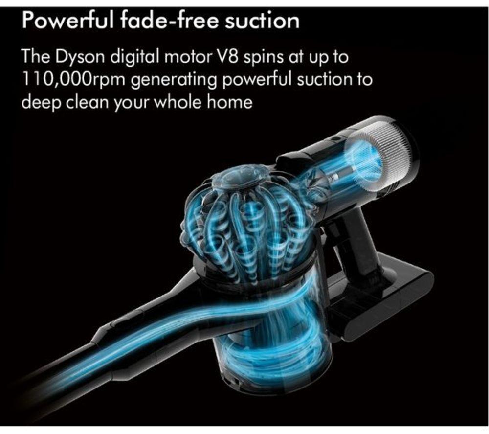 DYSON V8 Advanced Cordless Vacuum Cleaner - Silver Nickel image number 4 of 14