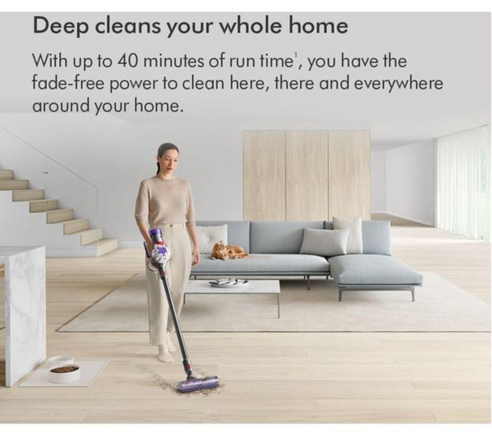 DYSON V8 Advanced Cordless Vacuum Cleaner - Silver Nickel image number 7 of 14
