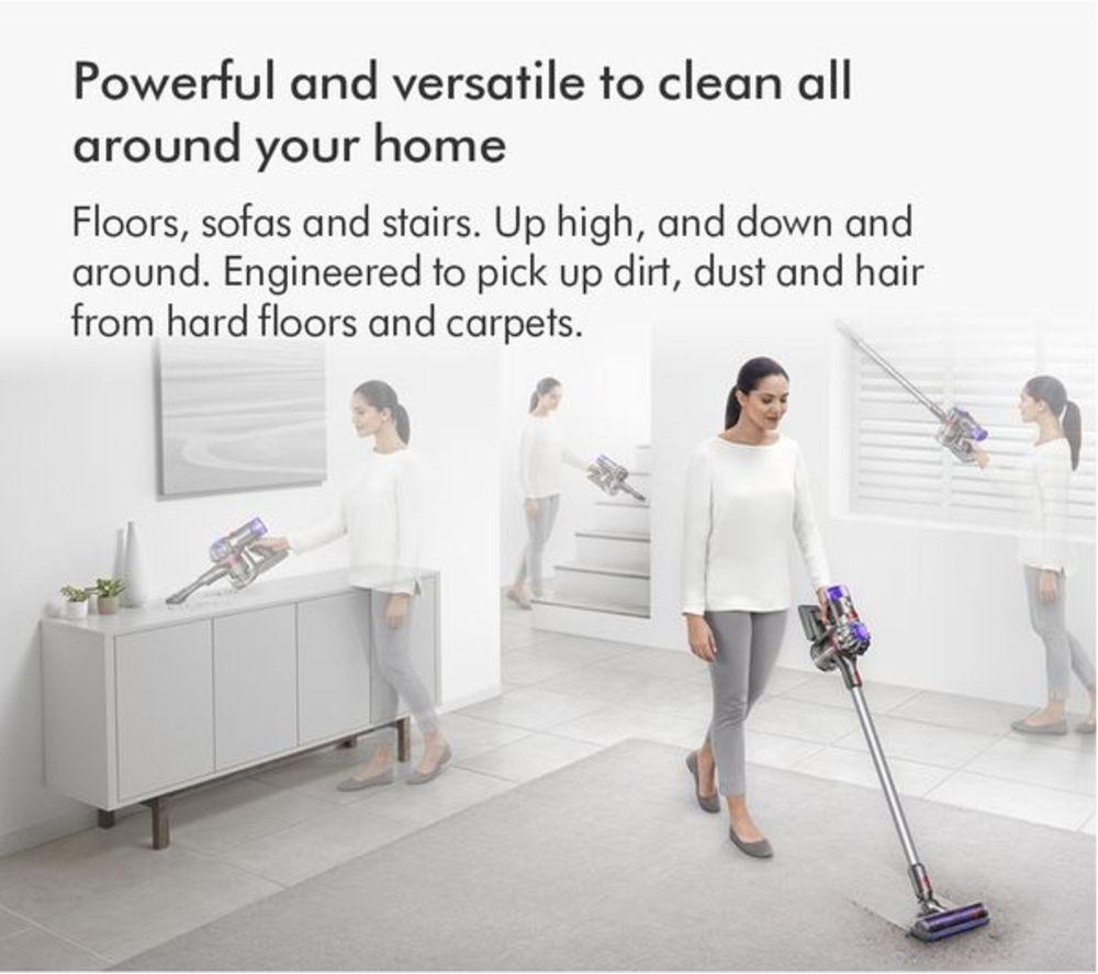 DYSON V8 Advanced Cordless Vacuum Cleaner - Silver Nickel image number 8 of 14