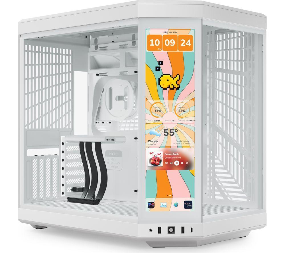 HYTE Y70 Touch Infinite E-ATX Mid-Tower PC Case - White