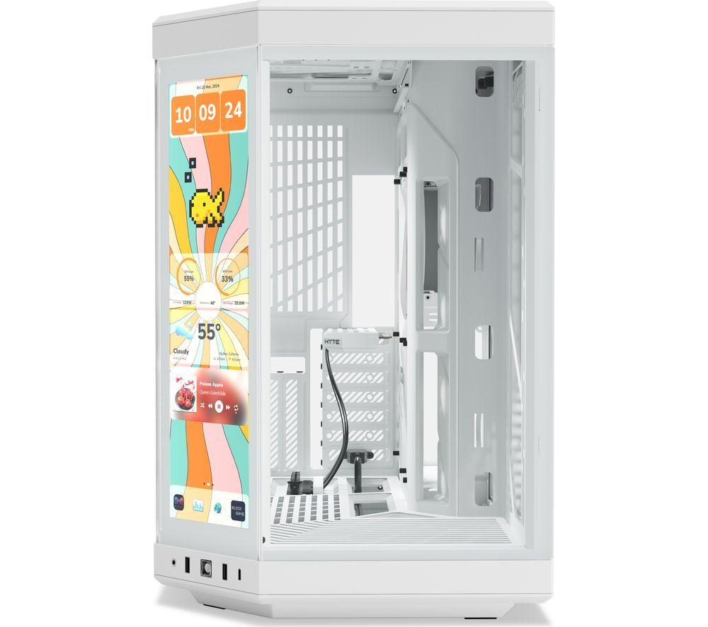 HYTE Y70 Touch Infinite E-ATX Mid-Tower PC Case - White image number 3 of 5