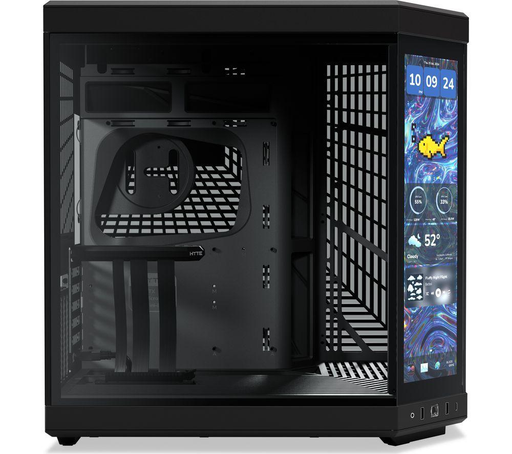 HYTE Y70 Touch Infinite E-ATX Mid-Tower PC Case - Pitch Black image number 3 of 5