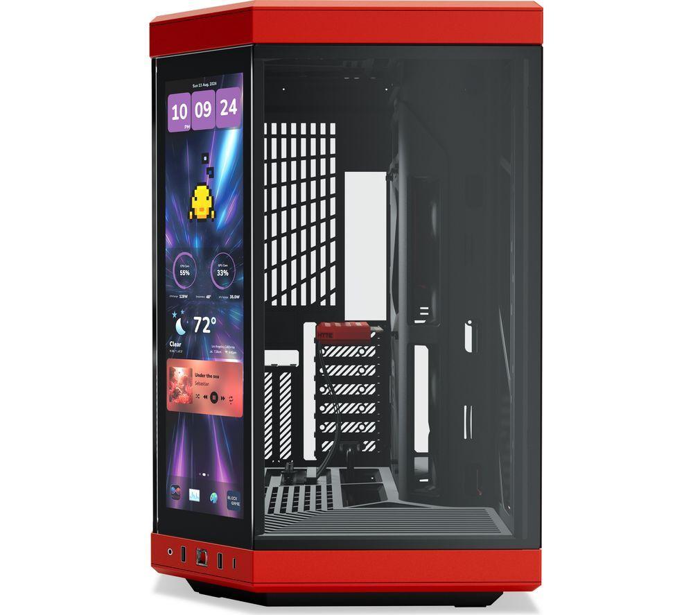 HYTE Y70 Touch Infinite E-ATX Mid-Tower PC Case - Black Cherry image number 3 of 4