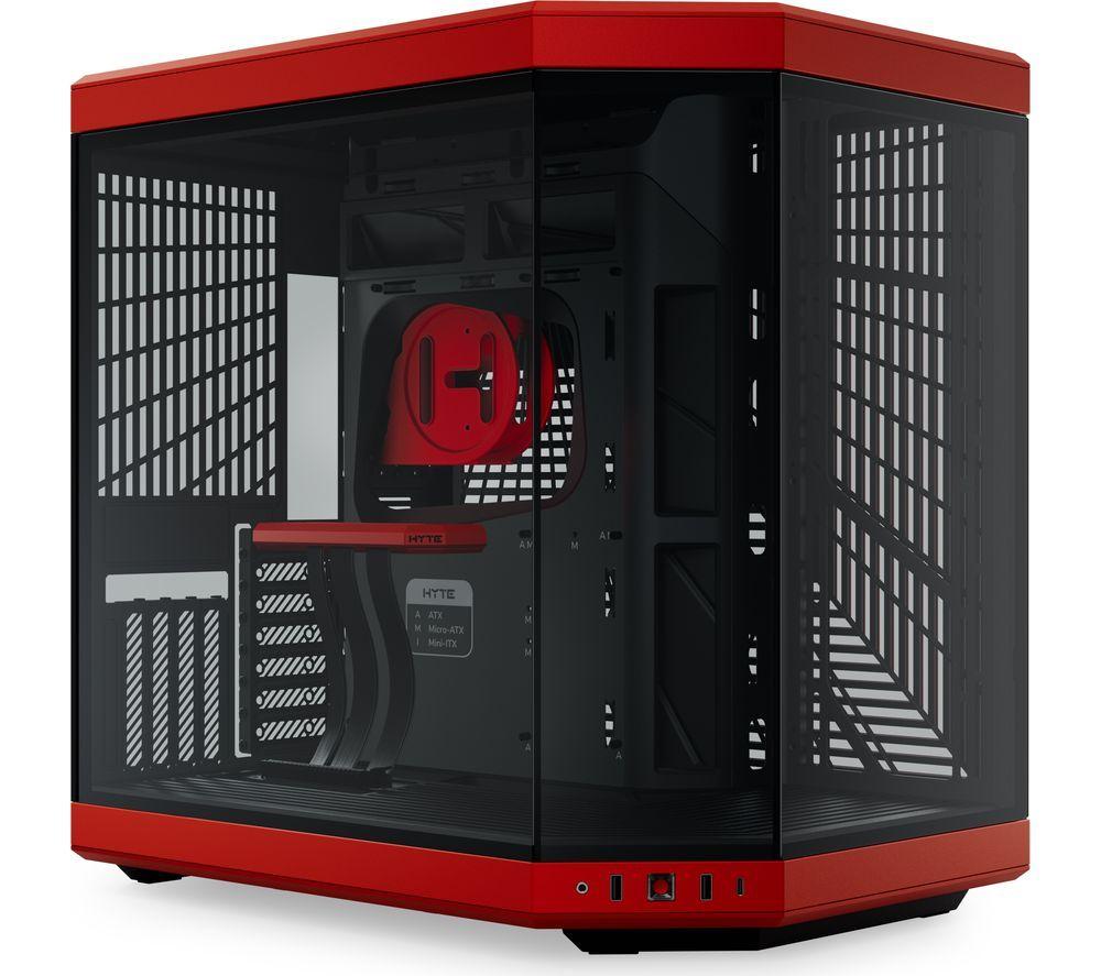 HYTE Y70 E-ATX Mid-Tower PC Case - Black & Red, Red