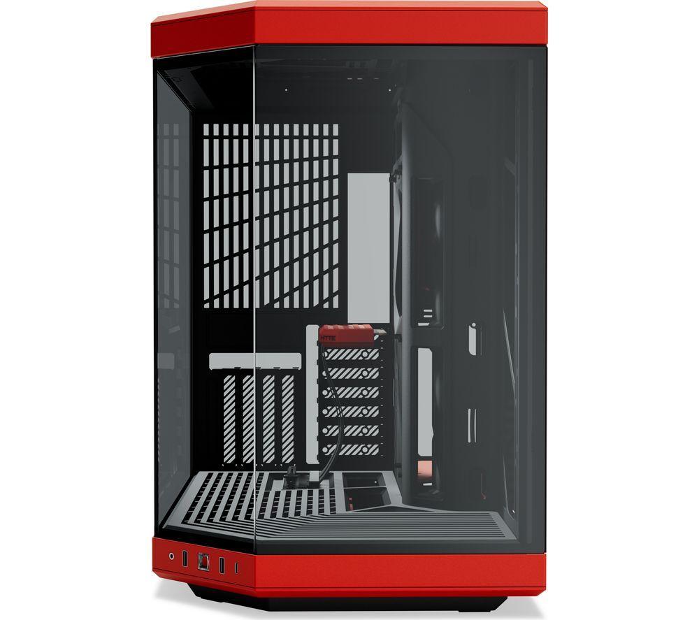 HYTE Y70 E-ATX Mid-Tower PC Case - Black & Red image number 2 of 6