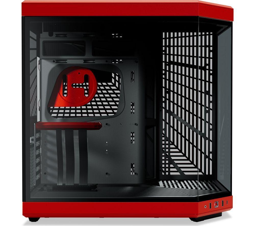 HYTE Y70 E-ATX Mid-Tower PC Case - Black & Red image number 3 of 6