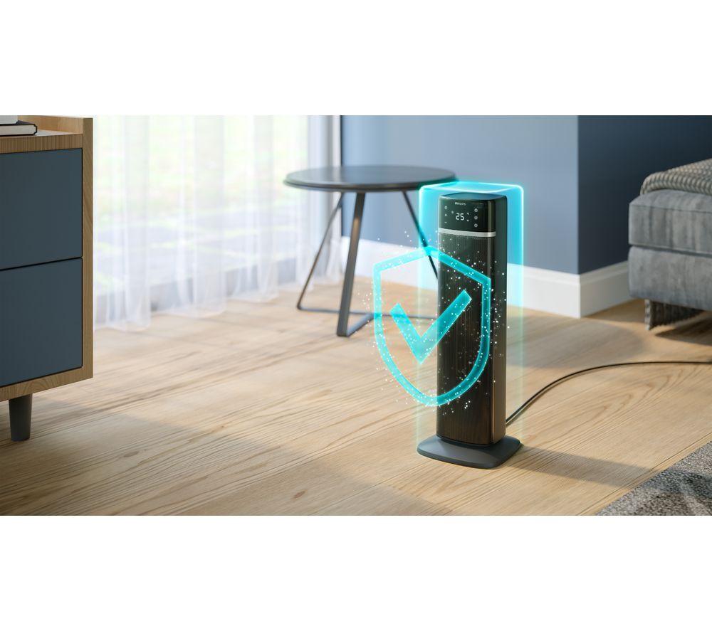 PHILIPS CX5120/11 Portable Smart Ceramic Tower Fan Heater - Dark Grey image number 8 of 9