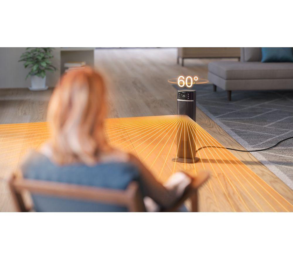 PHILIPS CX5120/11 Portable Smart Ceramic Tower Fan Heater - Dark Grey image number 9 of 9