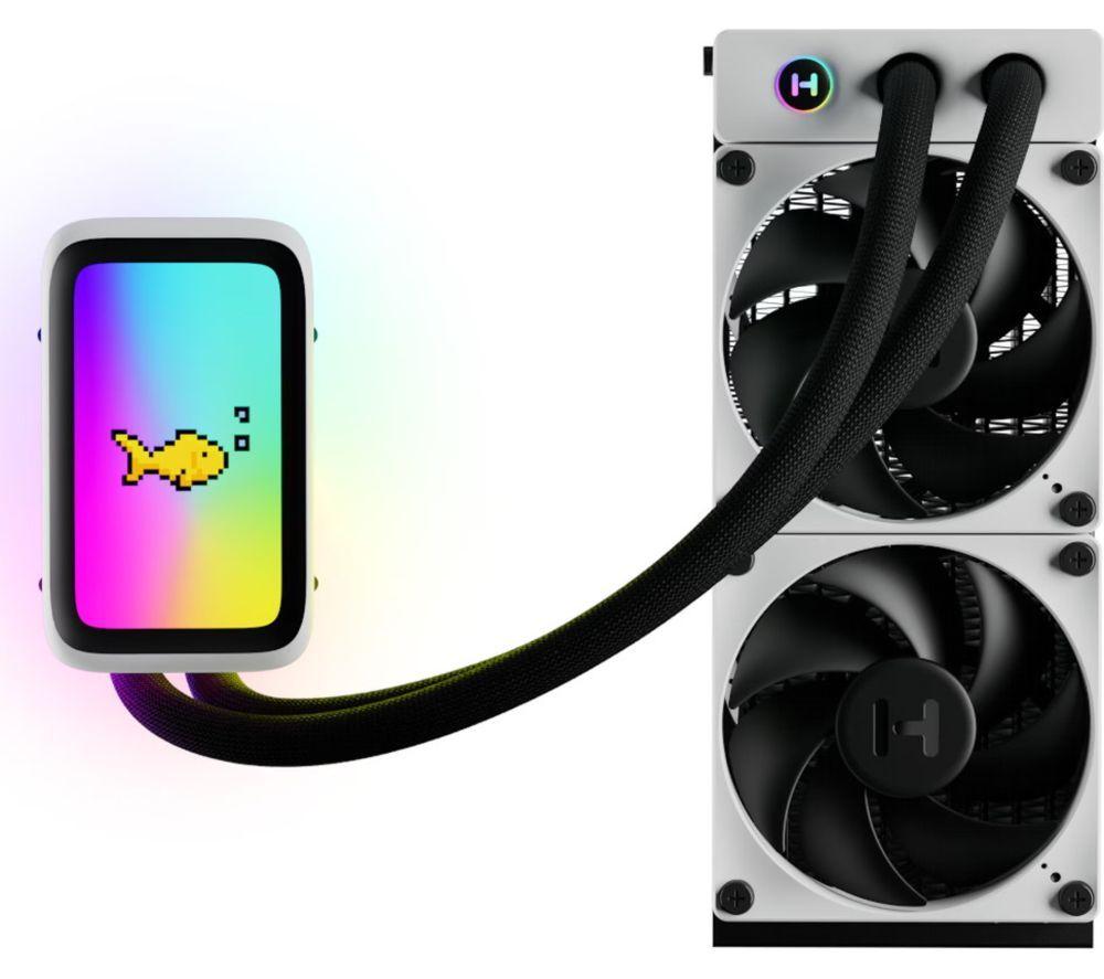 Hyte THICC Q60 240 mm LCD Liquid CPU Cooler - RGB LED