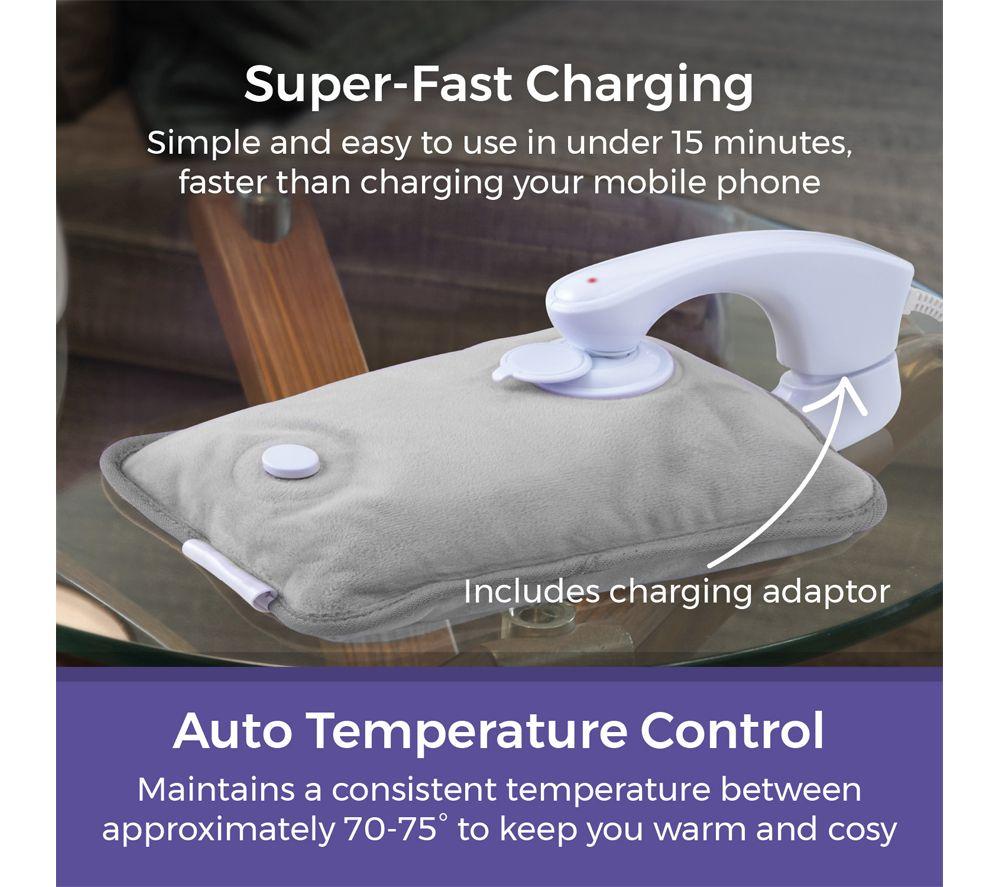 CARMEN Spa Rechargeable Hot Water Bottle - Grey image number 4 of 6